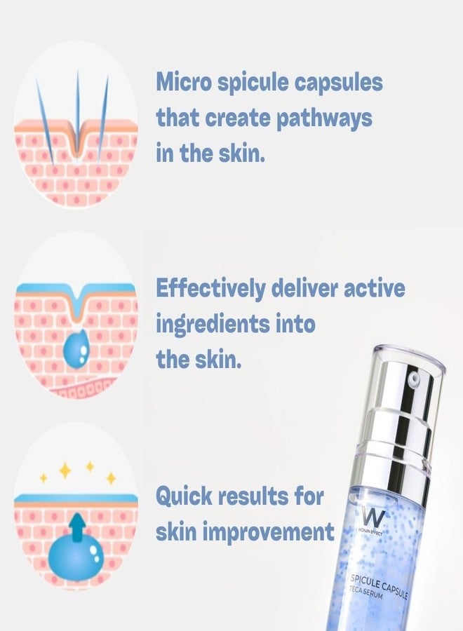 WONJIN EFFECT SPICULE CAPSULE TECA SERUM 1.01 fl Oz, Daily Face Essence for Soft Skin, Cica Complex for Skin Soothing, Allantoin, Early Aging Care for All Skin Types - Image 4