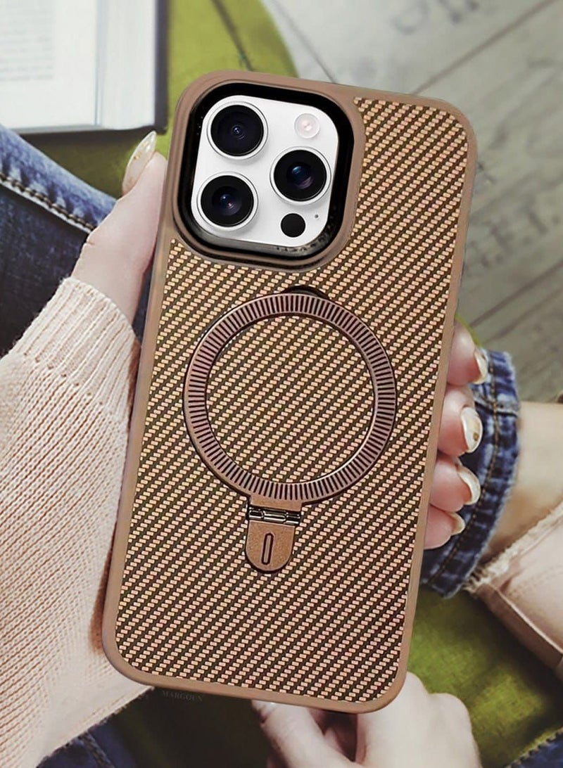 MagSafe Compatible Shockproof Case for iPhone 12 Pro – Carbon Fiber Texture, Slim Protective Cover with Wireless Charging Support - Image 1