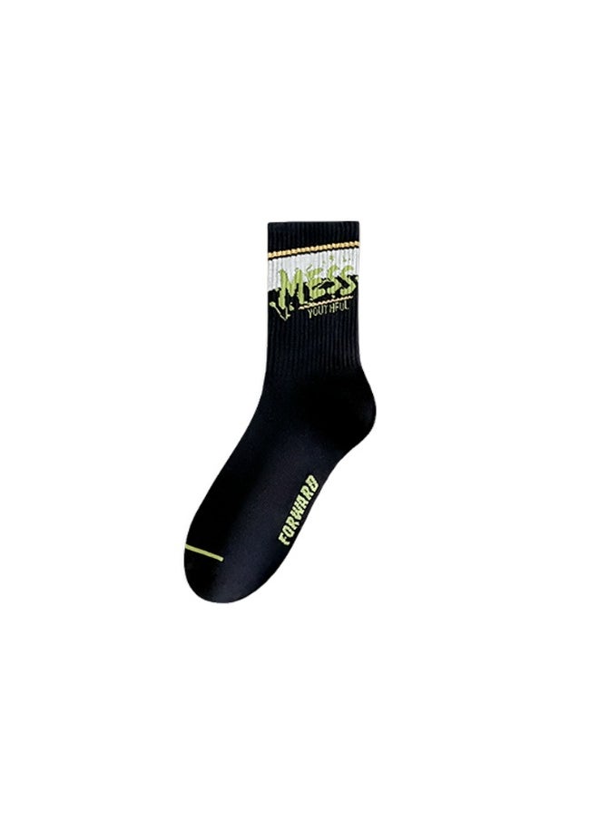 KUYING Fashion Anti Slip Breathable Sports Socks Four Piece Set 