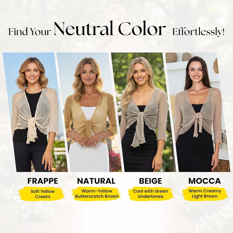 Back From Bali Womens Sheer Shrug Cardigan Lightweight Knit - Image 4