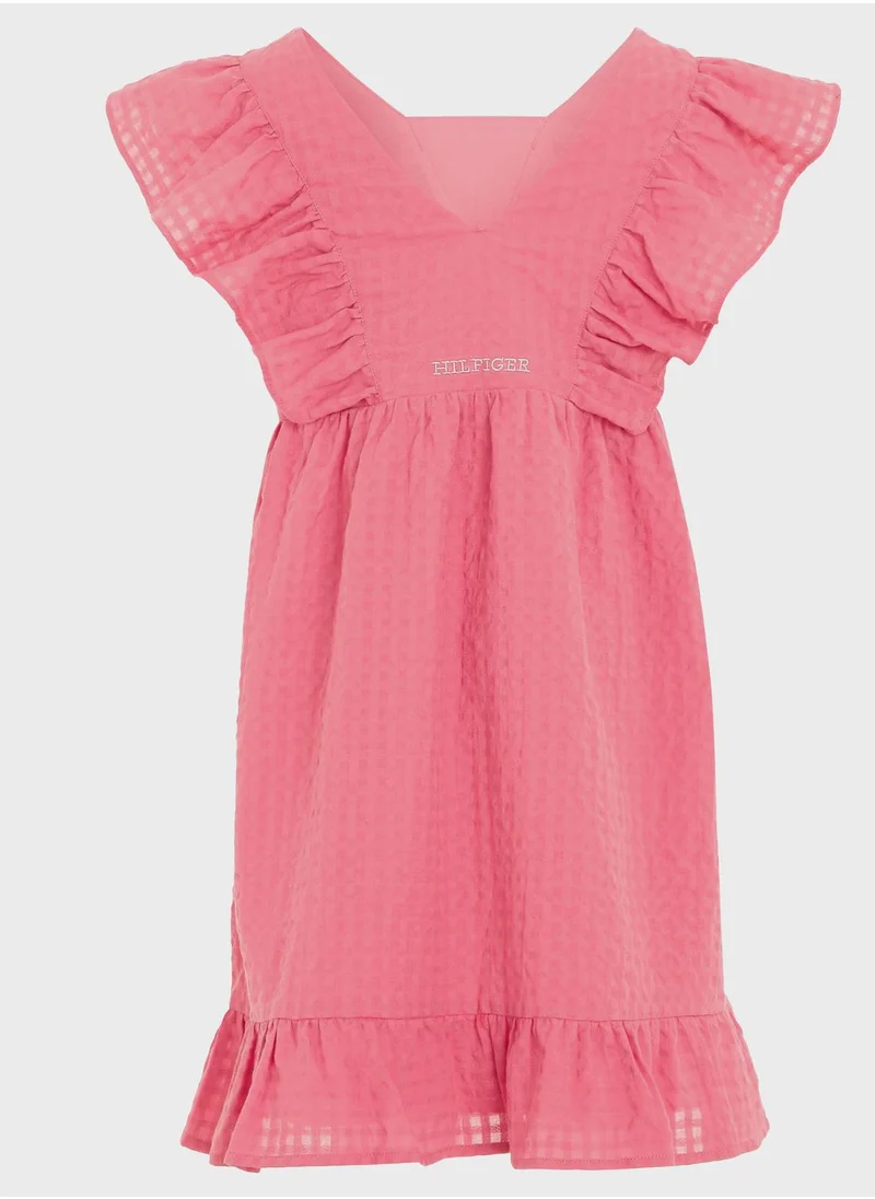 TOMMY HILFIGER Kids Gingham Ruffle Dress
