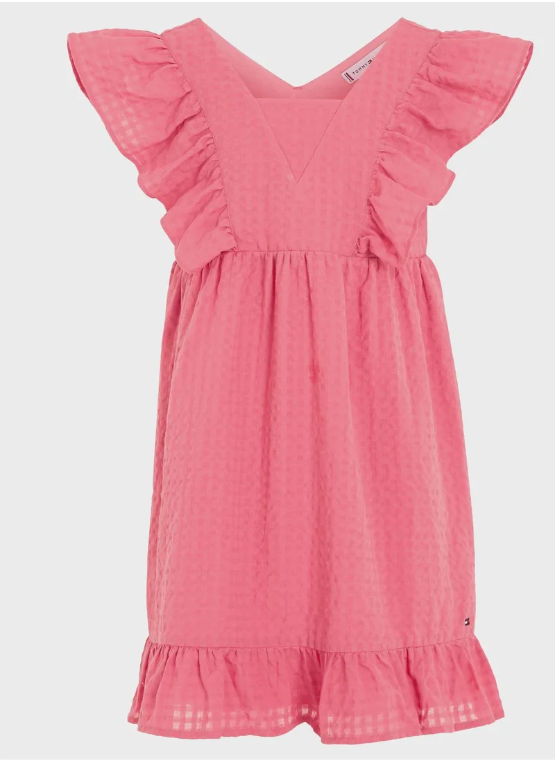 TOMMY HILFIGER Kids Gingham Ruffle Dress