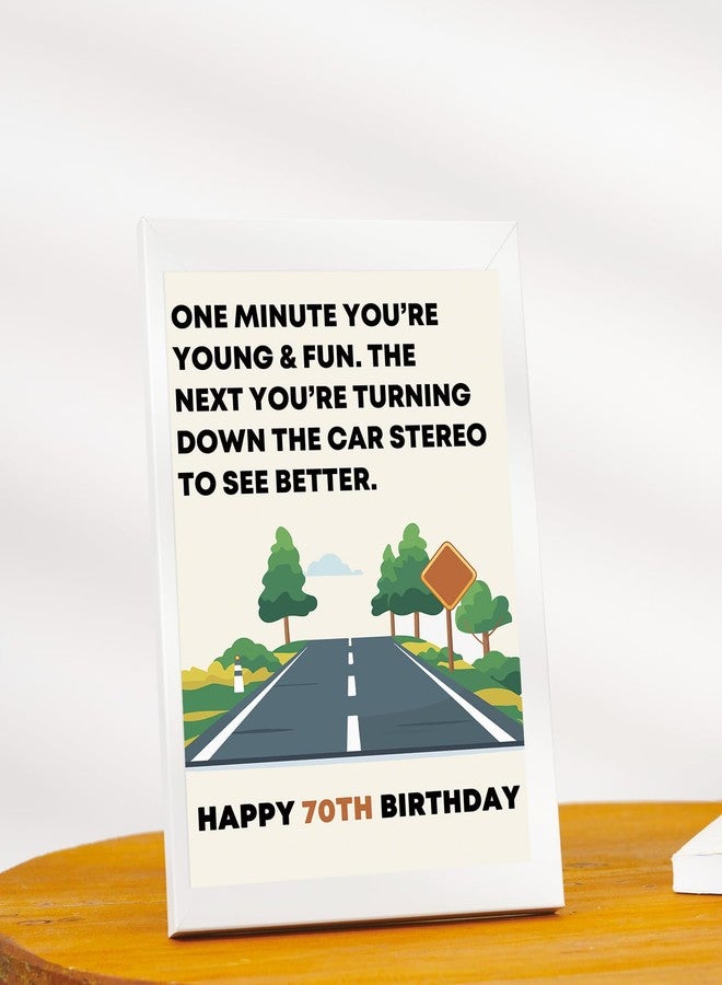 OJsensai Funny 70th Birthday Card & Gifts for Women Men,Happy 70 Year Old Birthday Decorations for Dad Mom - Image 4