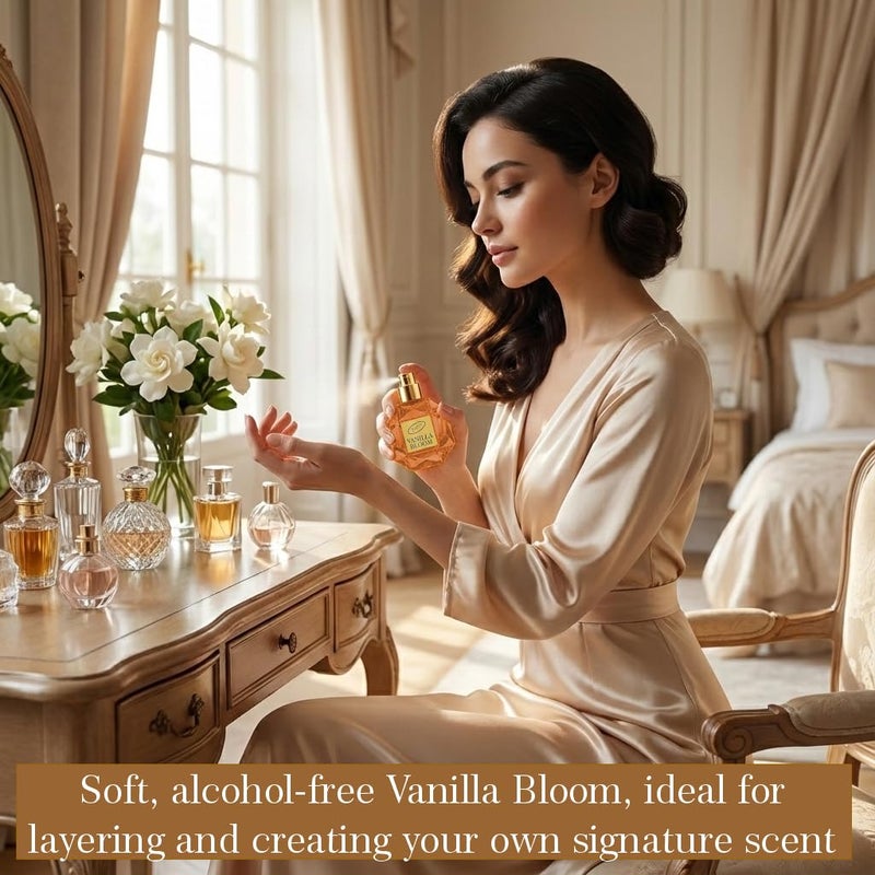 Zoha Vanilla Bloom - Vanilla Perfume for Women and Men, Alcohol Free Perfume Layering Oil Mist, Travel Size Clean Parfum, 30ml Spray - Image 3