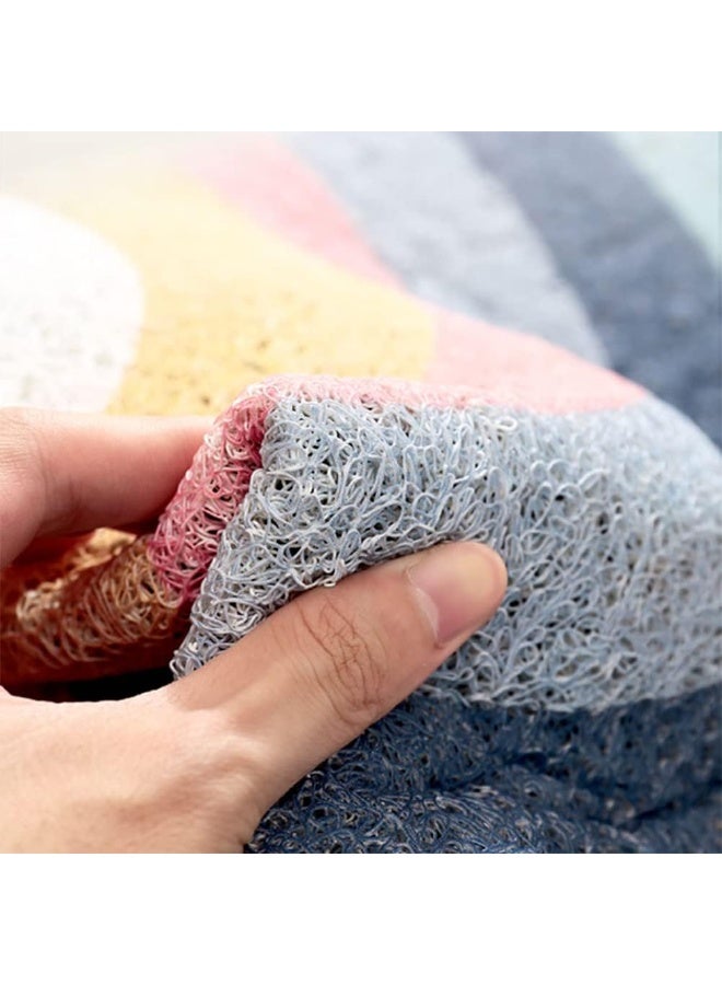 LINGWEI Doormat Rainbow Durable Mat 90x60 cm Non-Slip Flooring Front Door Mat Stain Resistant Carpet Indoor Outdoor Easy To Clean - Image 4