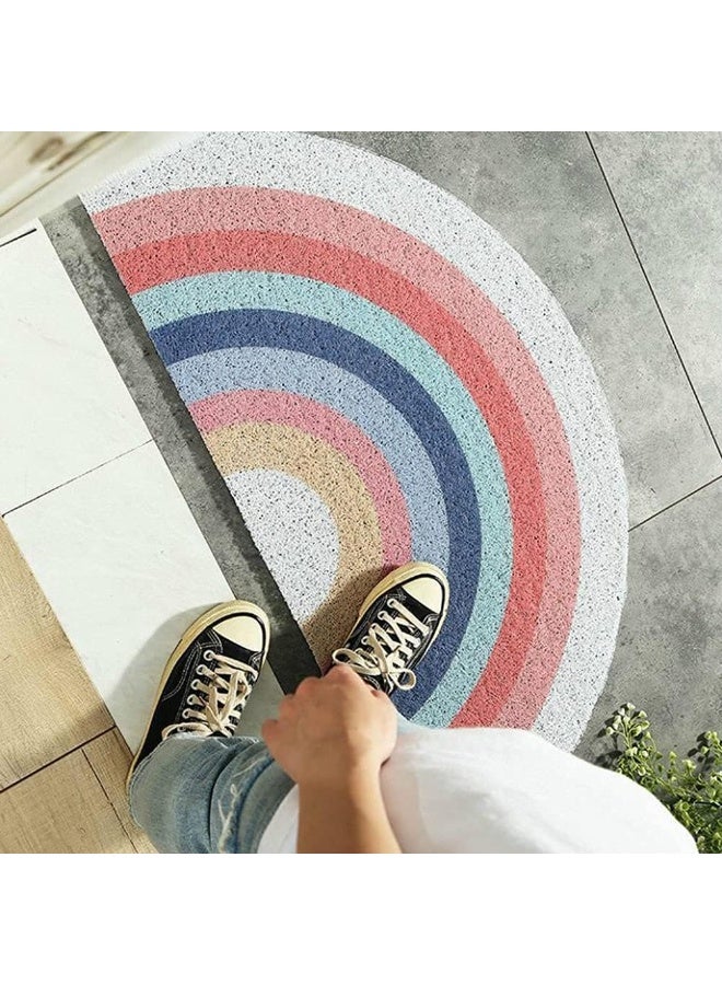 LINGWEI Doormat Rainbow Durable Mat 90x60 cm Non-Slip Flooring Front Door Mat Stain Resistant Carpet Indoor Outdoor Easy To Clean - Image 2