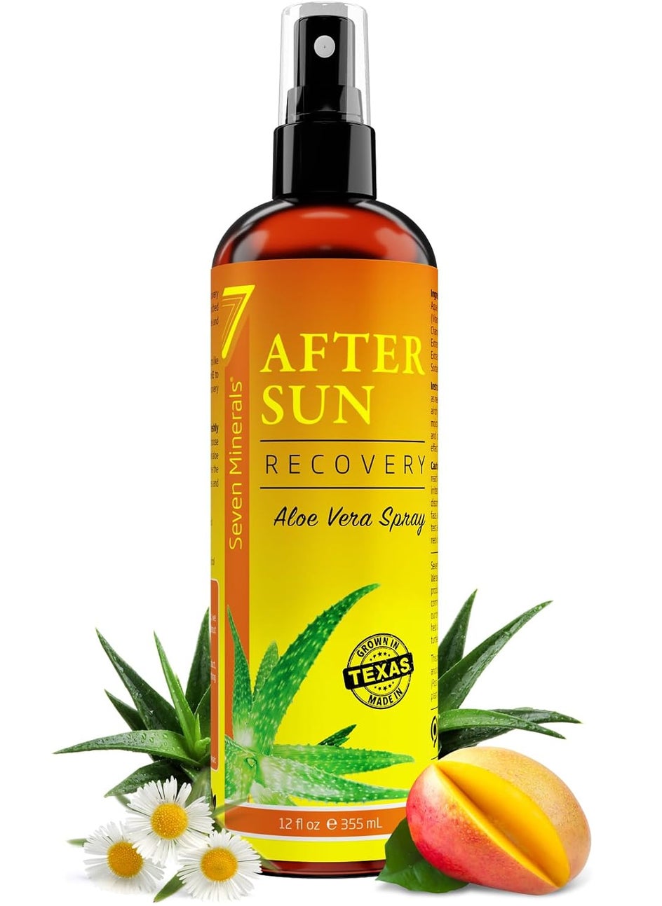 Seven Minerals Seven Minerals NEW After Sun Solar Recovery Spray with Aloe Vera  For Skin  Face with Instant Sunburn Relief Unlike Regular Aftersun Spray With Mango  Chamomile 12 Oz 