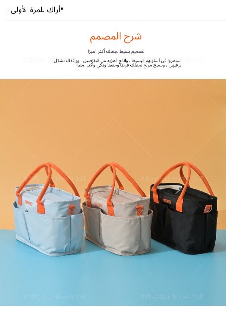 The large-capacity fashionable and trendy mommy bag can be attached to a cart or carried diagonally, making it convenient for going out - Image 5