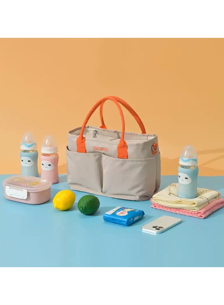 The large-capacity fashionable and trendy mommy bag can be attached to a cart or carried diagonally, making it convenient for going out - Image 3