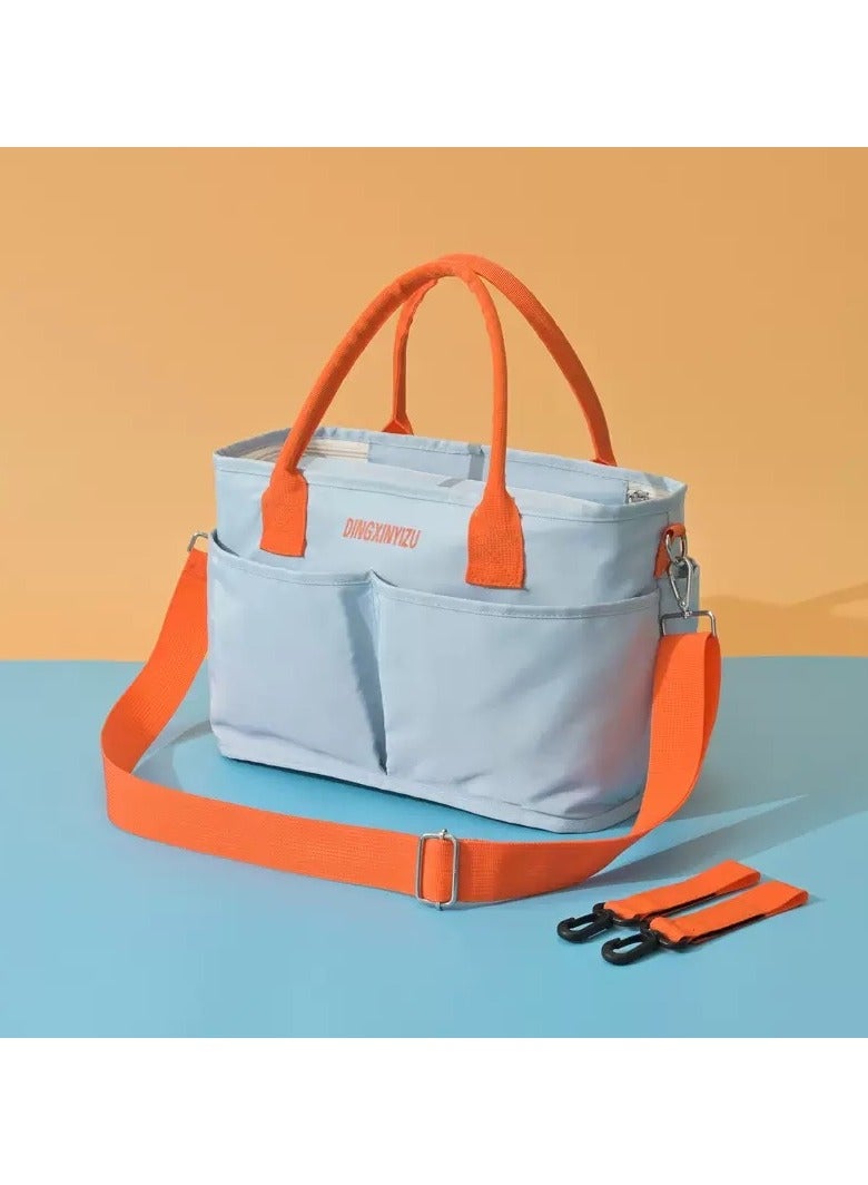 The large-capacity fashionable and trendy mommy bag can be attached to a cart or carried diagonally, making it convenient for going out - Image 1
