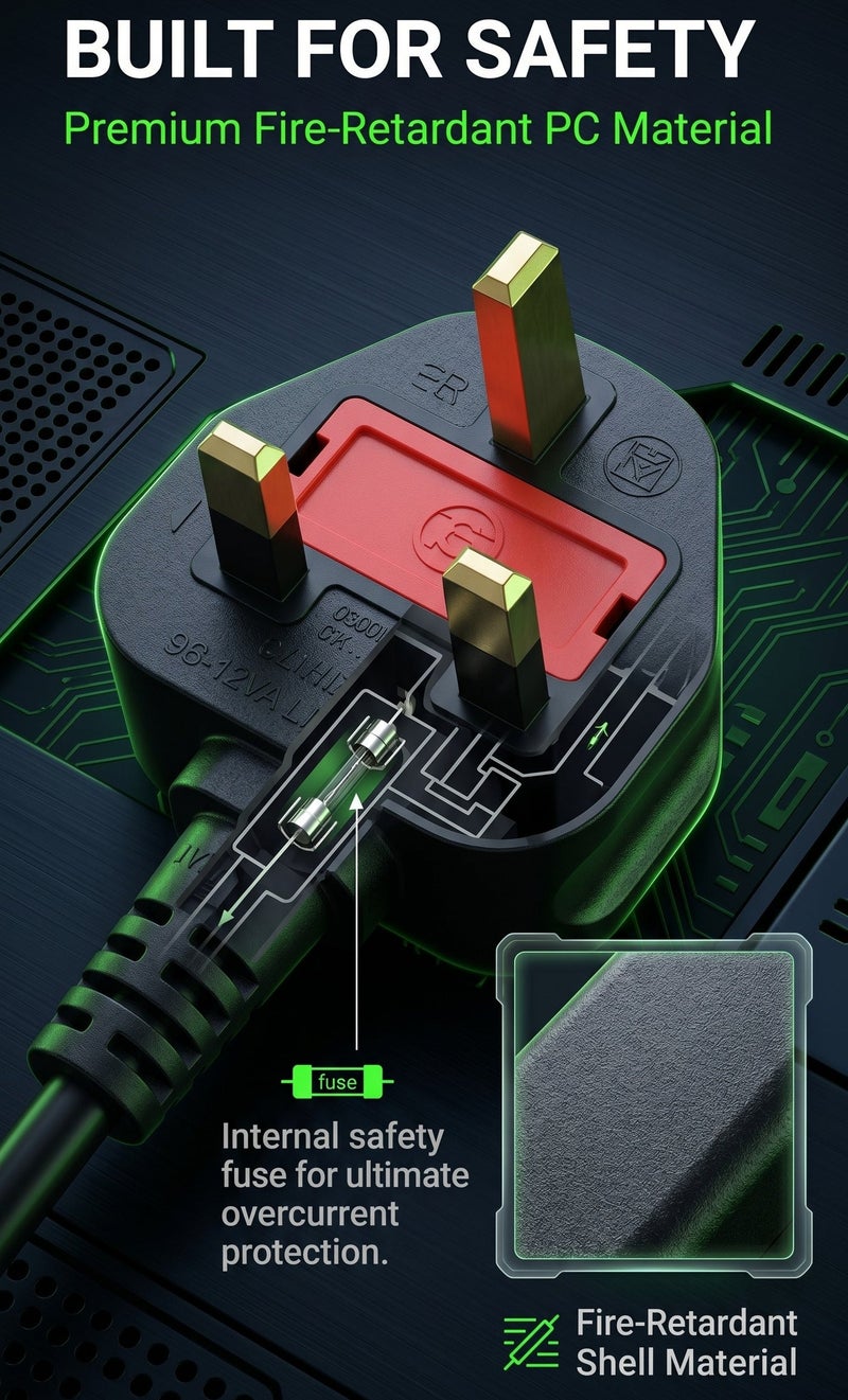 65W USB Type-C Power Adapter for Lenovo, Dell, Samsung, HP Chromebooks & USB-C Laptops, AC Charger with Overcurrent and Overvoltage Protection - Image 2