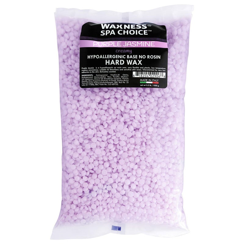 Waxness Spa Choice Purple Jasmine Demi Creamy No Rosin Hard Wax Beads 22 lb 1 kg