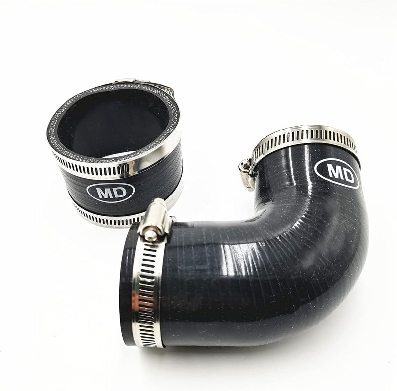 BRGMAX Top Mount Intercooler Hose Kit for Subaru 02-07 WRX / 04+ STI / 04-07 FXT - Black - Image 1