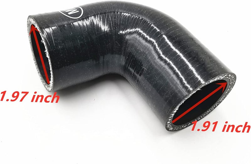 BRGMAX Top Mount Intercooler Hose Kit for Subaru 02-07 WRX / 04+ STI / 04-07 FXT - Black - Image 2