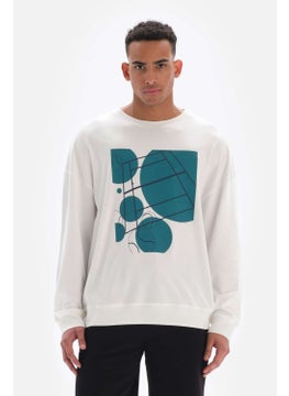 dagi White Men's Tennis Printed Sweatshirt  - Image 5