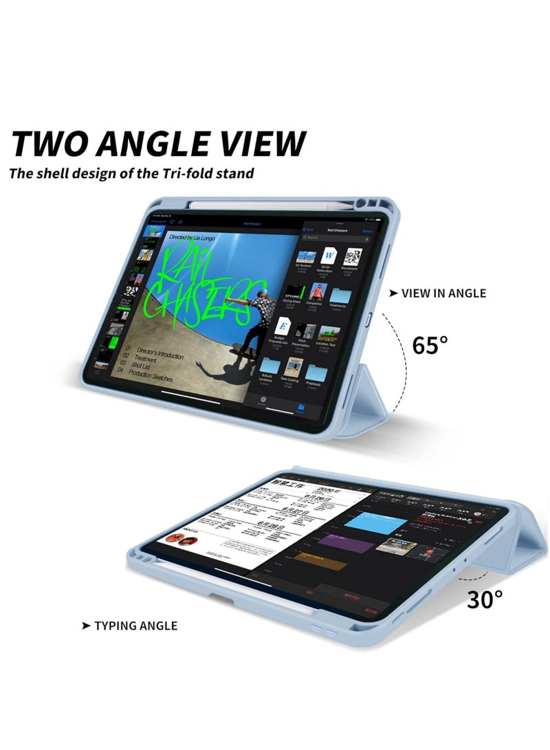 Rock Pow Case for iPad Air 11 inch(M3/M2) 2025/2024,iPad Air 5th 10.9 Inch (2022)/Air 4th 10.9 Inch (2020) with Pencil Holder, Slim Tablet Cover with Soft TPU Back, Auto Wake/Sleep Cover for Air 6th/7th 11inch/Air 4th/air 5th 10.9inch - Image 5