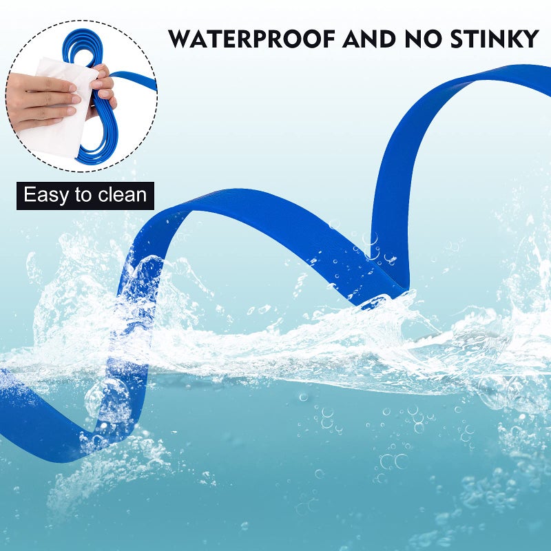 Qiaosite Waterproof Long Leash Durable Dog Recall Training Lead Great for Outdoor Hiking, Training, Yard, Beach and Swimming (Blue, 30ft) - Image 2