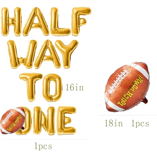 BEOXAGAR Half Birthday Decorations 6 Months Football 12 Birthday - Image 5
