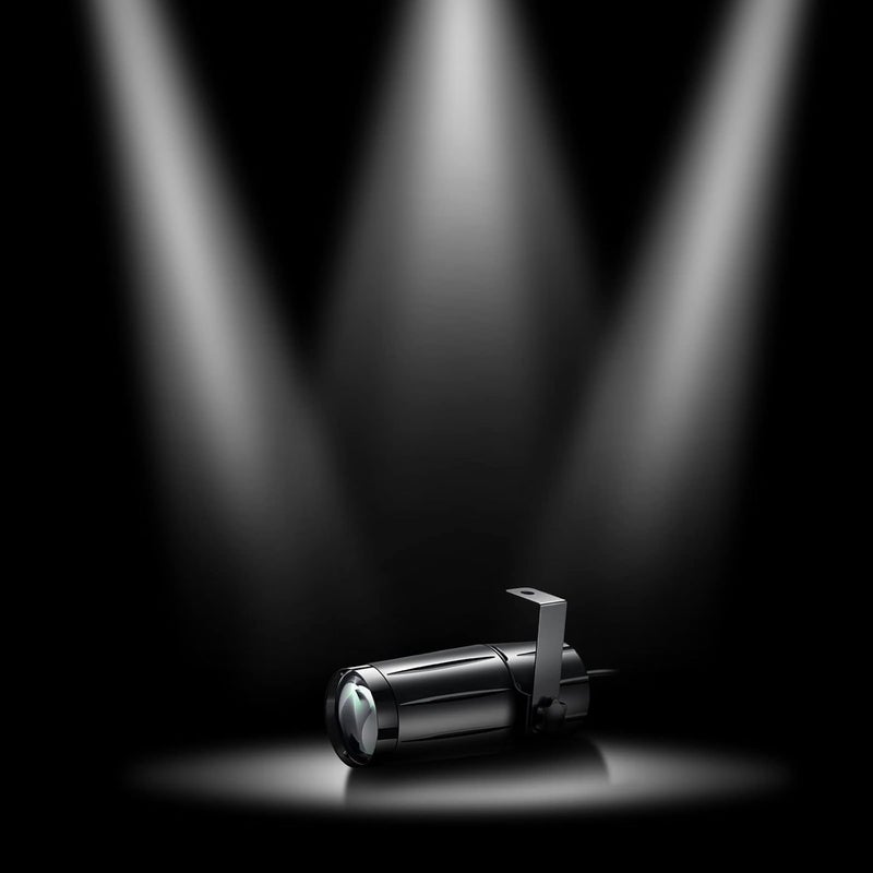 Hortsun 6 قطع ضوء كشاف كرة ديسكو LED ضوء نقطة مسرح ضوء ضيق الشعاع مصباح إسقاط LED لحفلة بار DJ حدث لون أبيض - Image 5