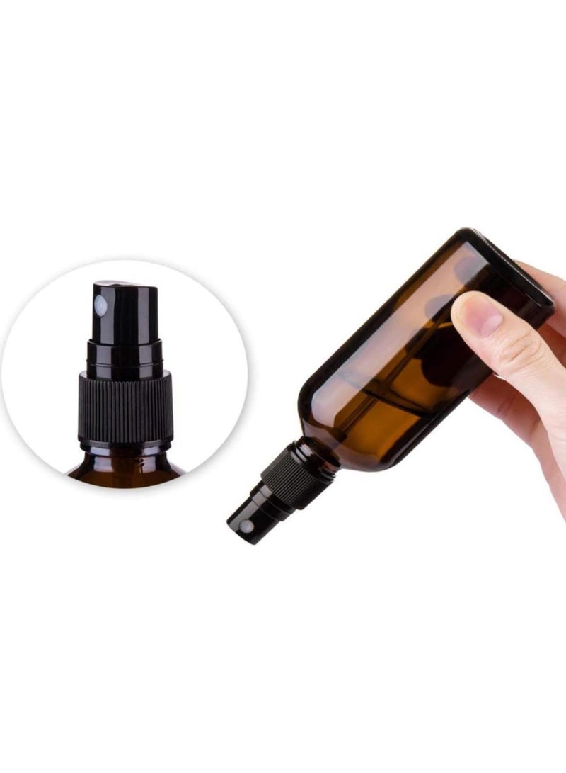 FUFU 6Pcs 50ml Glass Spray Bottles for Oil, Hair, Plants Water Empty Fine Mist and Refillable Mini Travel Size Bottle for Cleaning Solutions, Essential Oil Sprayer and Nozzle - Image 3