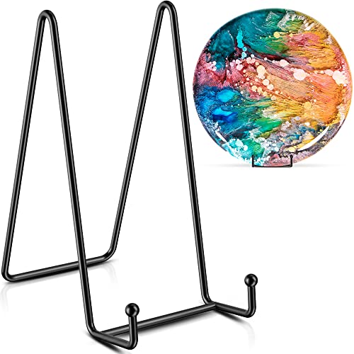 TRLife TR-LIFE Plate Stands/Holder for Display, 8 Inch, Large, Metal Frame for Picture, Decorative Platter, Book, Photo Easel (2 Pack) - Image 1