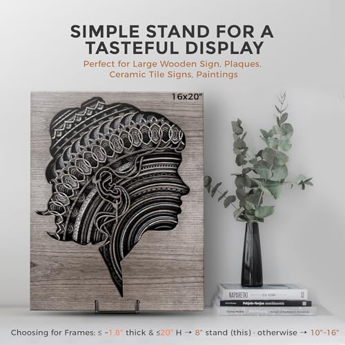 TRLife TR-LIFE Plate Stands/Holder for Display, 8 Inch, Large, Metal Frame for Picture, Decorative Platter, Book, Photo Easel (2 Pack) - Image 4