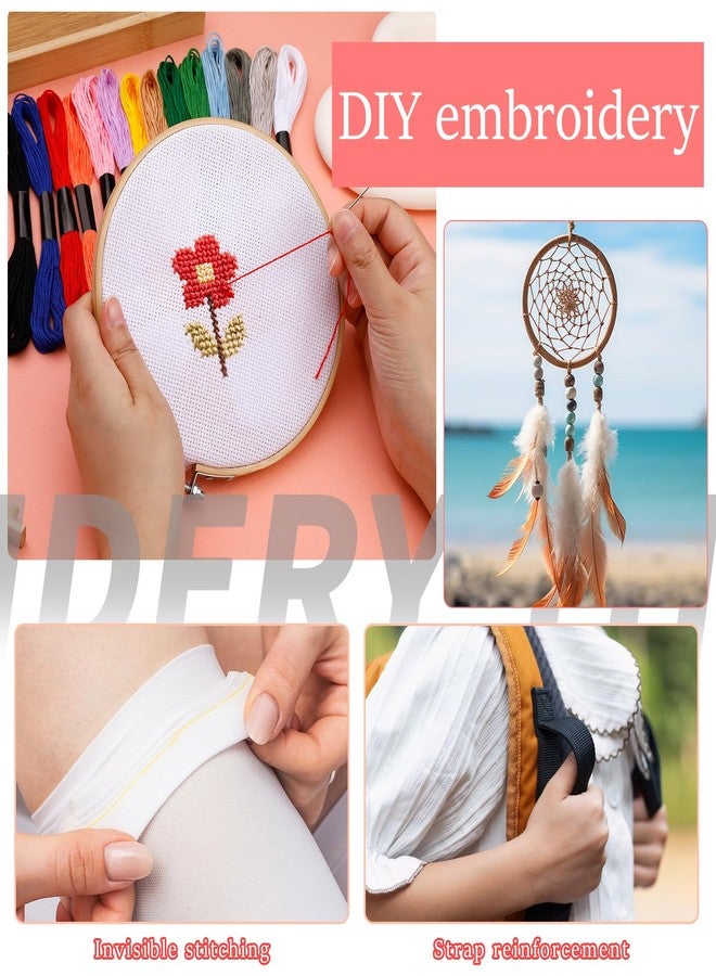 JUPEAN Embroidery Floss: Embroidery Thread 120 Yards Friendship Bracelet String 14 Colors Cross Stitch Cotton Yarn for DIY Bracelet Making - Image 5