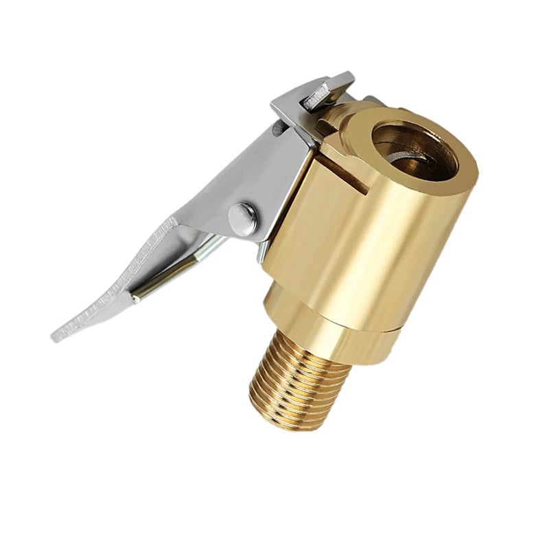LDCRE Tire Air Chuck with Clip Adapter, Brass Locking Tire Inflator Nozzle Adapter Connect, No Leakage Tire Chucks for Vehicle Inflator Compressor Pump Connect Accessories Tool 8mm 1Pack - Image 1