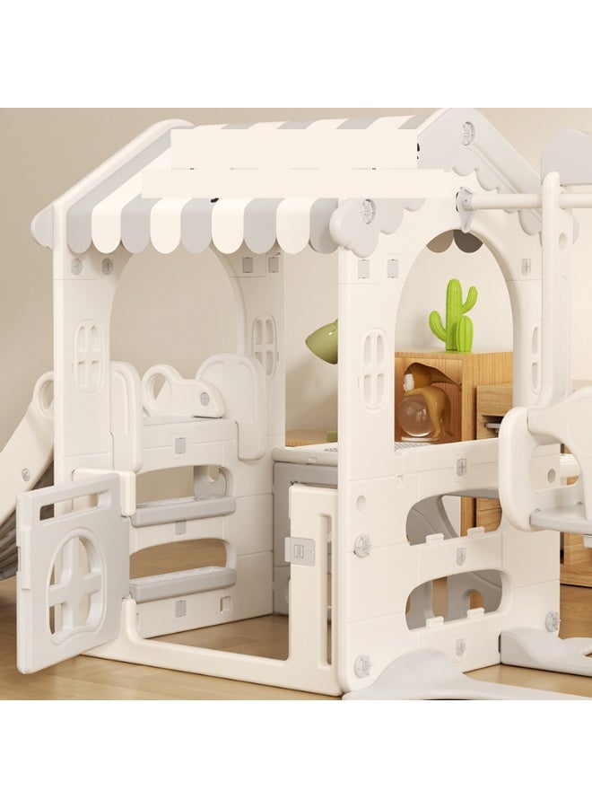 فول جوي مجموعة ألعاب بيت أحلام ، ملعب منزلي للأطفال، لعبة بلاستيكية، أرجوحة بيضاء ومجموعة منزلقة للأطفال، خيمة داخلية من عمر 6 شهور الي 6 سنوات - Image 3