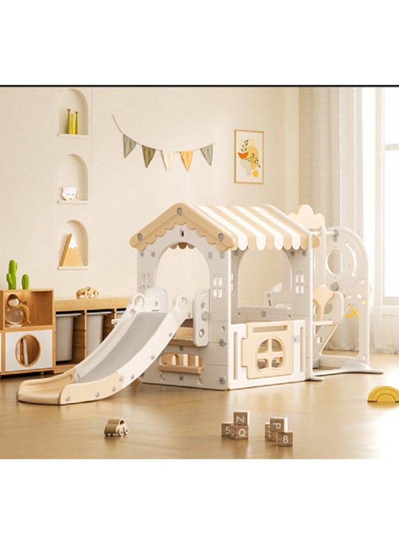 فول جوي مجموعة ألعاب بيت أحلام ، ملعب منزلي للأطفال، لعبة بلاستيكية، أرجوحة بيضاء ومجموعة منزلقة للأطفال، خيمة داخلية من عمر 6 شهور الي 6 سنوات - Image 1