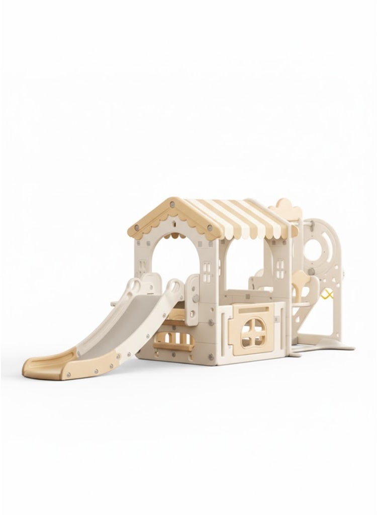 فول جوي مجموعة ألعاب بيت أحلام ، ملعب منزلي للأطفال، لعبة بلاستيكية، أرجوحة بيضاء ومجموعة منزلقة للأطفال، خيمة داخلية من عمر 6 شهور الي 6 سنوات - Image 4