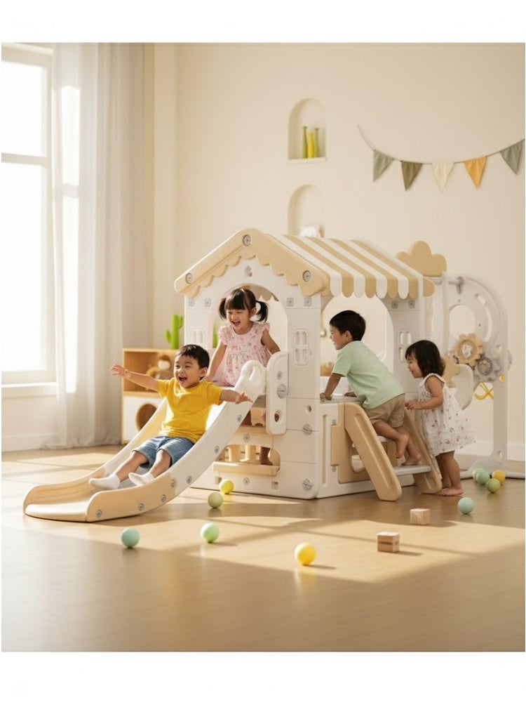 فول جوي مجموعة ألعاب بيت أحلام ، ملعب منزلي للأطفال، لعبة بلاستيكية، أرجوحة بيضاء ومجموعة منزلقة للأطفال، خيمة داخلية من عمر 6 شهور الي 6 سنوات - Image 5