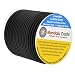 Mandala Crafts Round Cowhide Genuine Black Leather Cord for Jewelry Making Kumihimo Leather Rope Spool Black String Lace 20 Yds 3mm Cording - Image 2