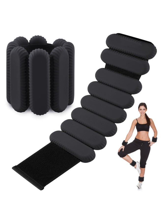 طقم أوزان كاحل 2 قطعة لأوزان الساق والذراع والمعصم مع حزام قابل للتعديل للجري، الجمباز، الأيروبيك، العلاج الطبيعي - زوج 1 كجم - Image 1