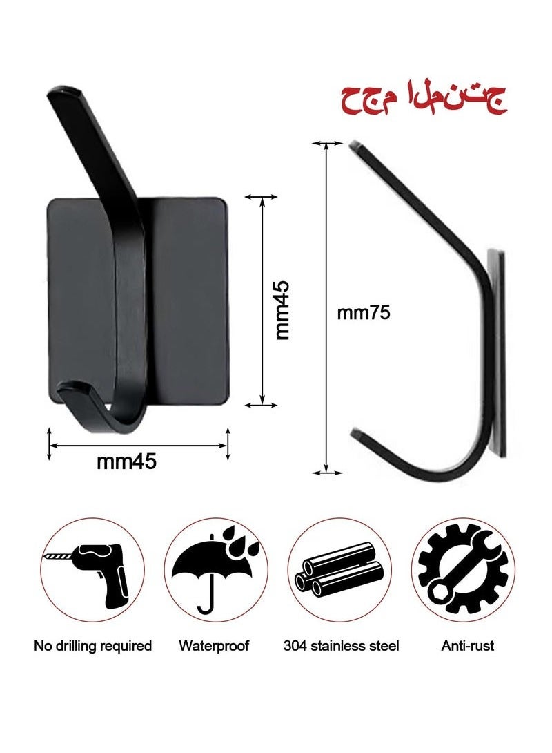 Rock Pow Towel Hooks Adhesive Hooks Brushed Gold Wall Hooks for Hanging Coat Hat Towel Robe Hook Bathroom and Bedroom Stainless Steel - Image 2