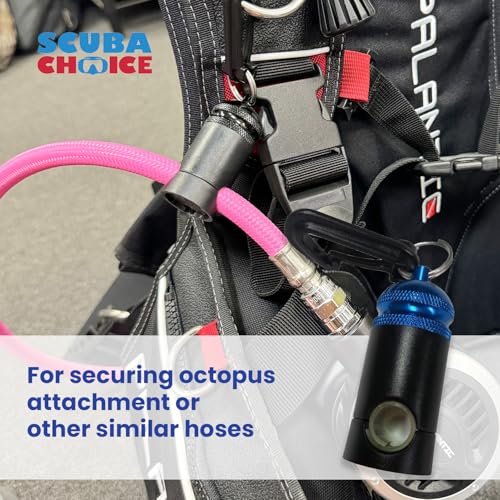 Scuba Choice Scuba Diving Dive Heavy Duty Regulator Octopus Hose Holder Clip Holds 7-Pound, Blue - Image 3