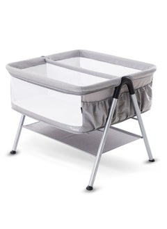 TEKNUM Teknum FELLOW 2 Twin Bedside Crib Bassinet - Grey  - Image 1