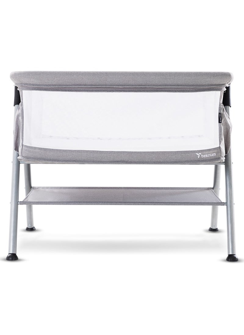 TEKNUM - Teknum FELLOW 2 Twin Bedside Crib Bassinet - Grey - Image 1
