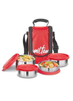 Milton Milton Tasty 4 Stainless Steel Lunch Box, Red  - Image 1