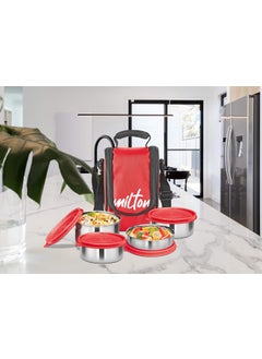 Milton Milton Tasty 4 Stainless Steel Lunch Box, Red  - Image 4