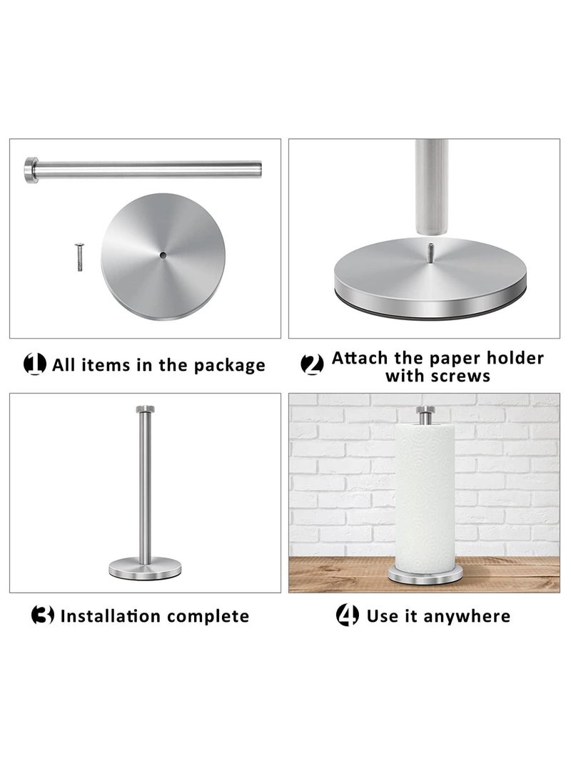 هومستر الفولاذ المقاوم للصدأ ورقة منشفة حامل، كونتروب الوقوف ورقة مناشف حامل للمطبخ، طاولة الطعام، الحمام - Image 5