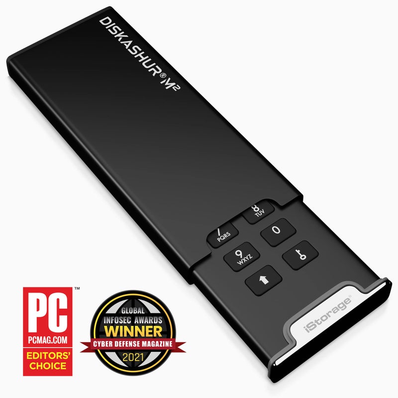 iStorage diskAshur M2 1TB | مصادق عليه بواسطة PIN، مشفر بالأجهزة USB 3.2 SSD محمول | سريع للغاية | متوافق مع FIPS | قوي ومحمول - Image 2