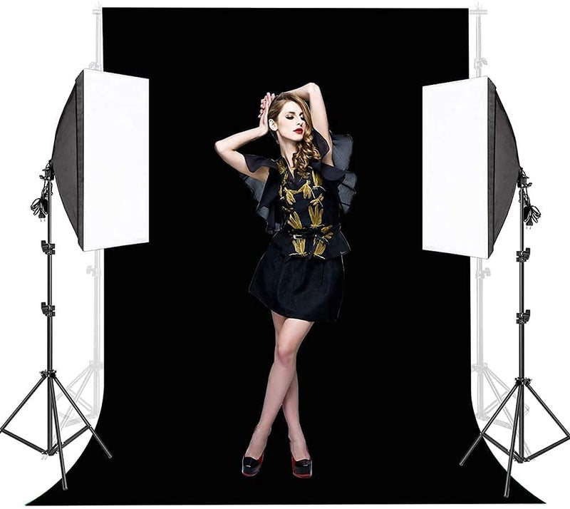 Boltove® 8x12 Ft Black Photography Backdrop Screen Curtain with Rod Pocket for Product Photography, Photoshoot, Live Streaming, Zoom, YouTube, VFX Editing, Instagram Reels & FB Shorts - Image 4