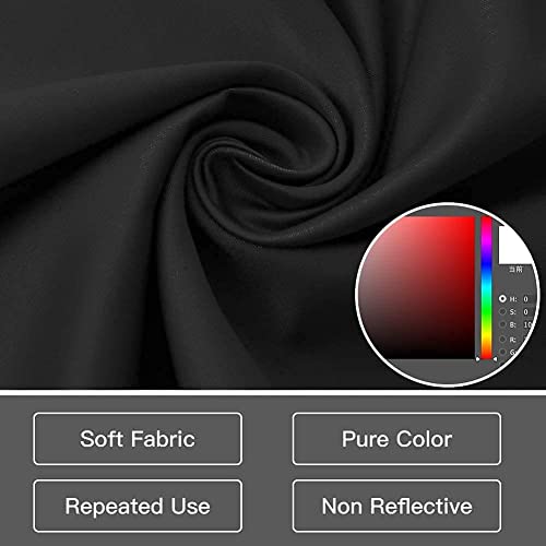 Boltove® 8x12 Ft Black Photography Backdrop Screen Curtain with Rod Pocket for Product Photography, Photoshoot, Live Streaming, Zoom, YouTube, VFX Editing, Instagram Reels & FB Shorts - Image 3