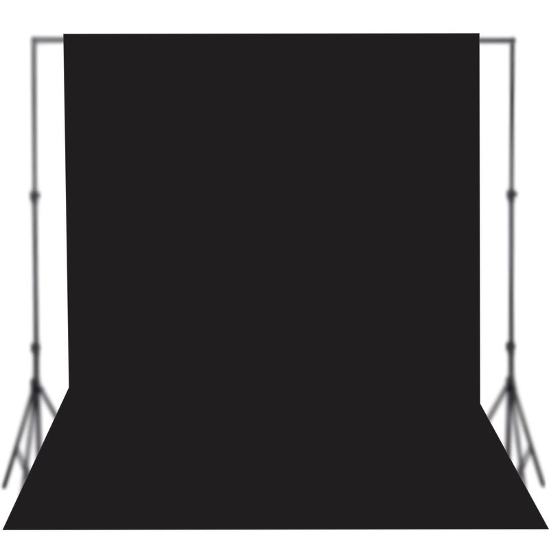 Boltove® 8x12 Ft Black Photography Backdrop Screen Curtain with Rod Pocket for Product Photography, Photoshoot, Live Streaming, Zoom, YouTube, VFX Editing, Instagram Reels & FB Shorts - Image 1