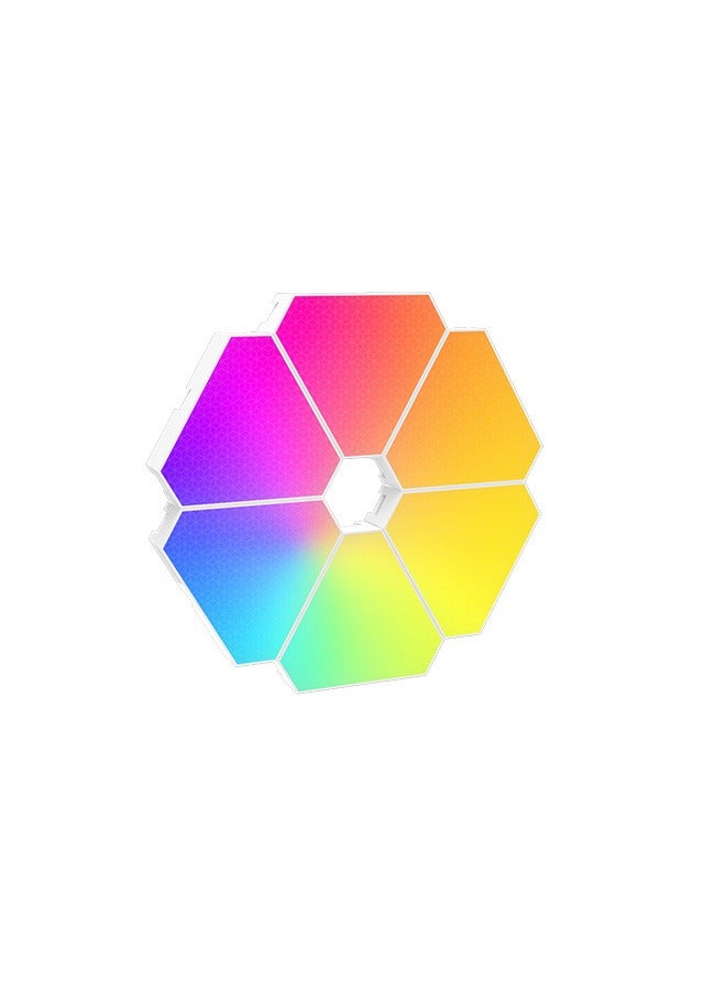 كوزينيست لوحات إضاءة LED مثلثة، أضواء مثلثة بـ6 منافذ اتصال، إضاءة RGBIC حقيقية لأجهزة الألعاب، أضواء حائط ذكية لغرفة النوم، تحكم عبر التطبيق، مزامنة مع الموسيقى، مثالية لغرف الألعاب والبث المباشر، عبوة من 6 قطع - Image 2