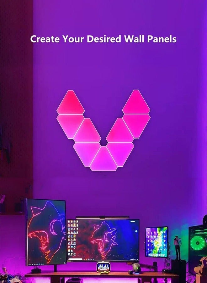كوزينيست لوحات إضاءة LED مثلثة، أضواء مثلثة بـ6 منافذ اتصال، إضاءة RGBIC حقيقية لأجهزة الألعاب، أضواء حائط ذكية لغرفة النوم، تحكم عبر التطبيق، مزامنة مع الموسيقى، مثالية لغرف الألعاب والبث المباشر، عبوة من 6 قطع - Image 4