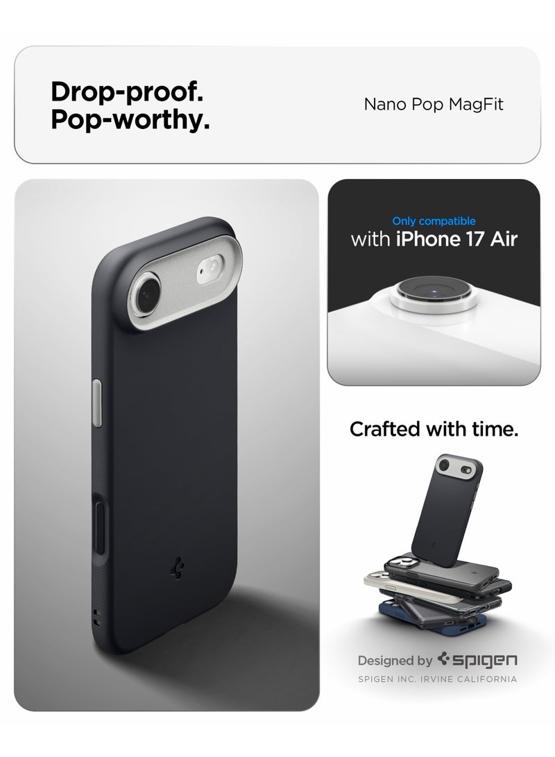 Spigen Nano Pop MagFit iPhone 17 Air MagSafe Case Cover Mil Grade - Black Sesame - Image 2