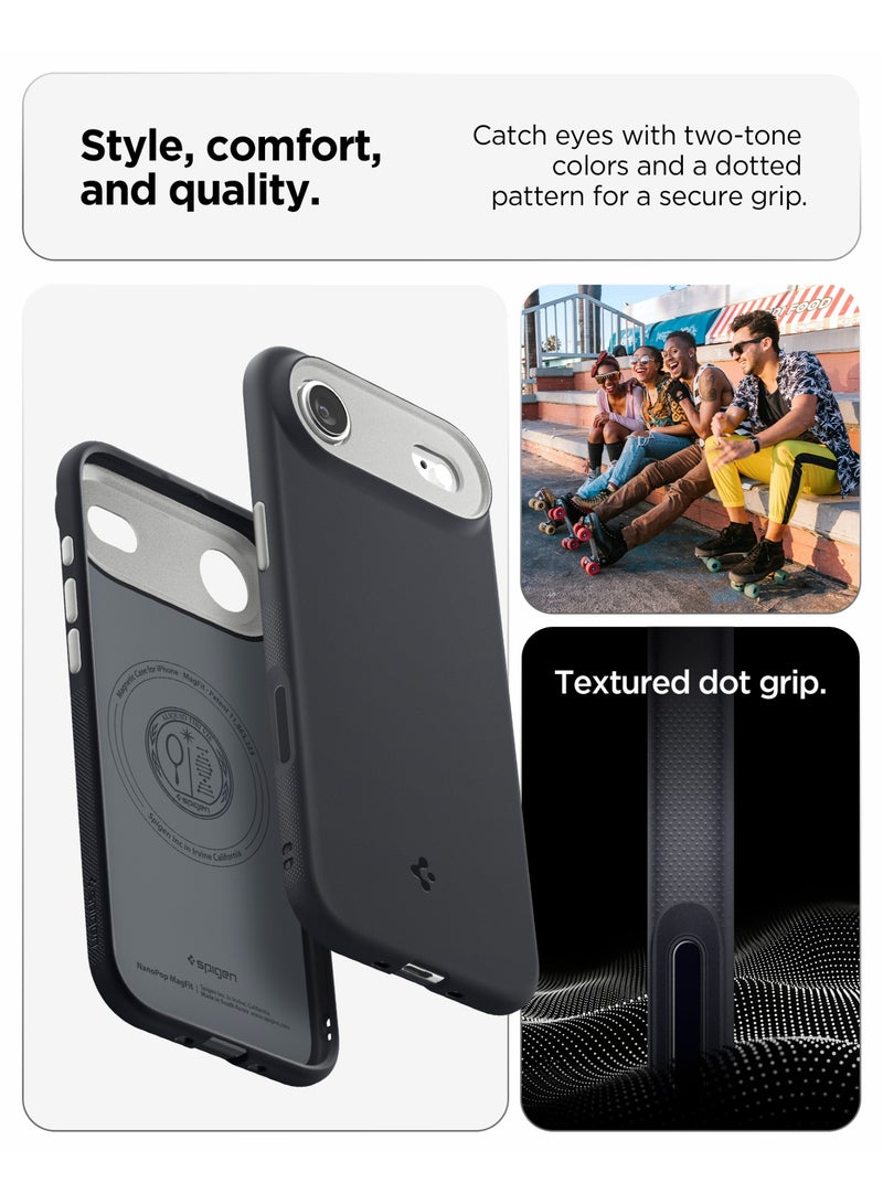 Spigen Nano Pop MagFit iPhone 17 Air MagSafe Case Cover Mil Grade - Black Sesame - Image 4