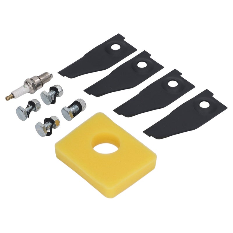 18inch Lawn Mower Blades Spark Plugs Air Filter Replacement Kit for 450E 500E 550E 550EX Motor - Image 1